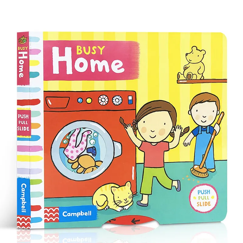 

Milu Original English Children's Picture Book Busy Home Board Agency Operation Toddler