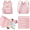 Fashionable and cute mini backpack for children with sequins, bow, mouse ear bag, small travel shoulder backpack suitable for gi 4