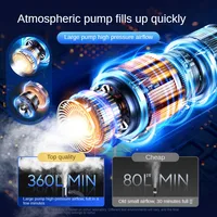 Pompe à Air sans fil 150psi, écran tactile/clé, gonfleur de pneus électrique Portable pour voiture, vélo, moto, Mini compresseur d'air injector 2