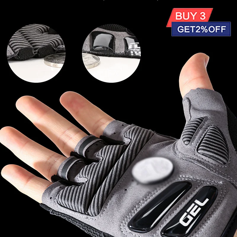 

Half-Finger Men women professional Cycling Gloves Silicone Shock-Absorbing Breathable Sports Bike bicycle Fitness gym Gloves new