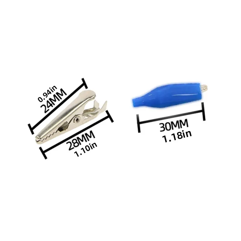 20pcs 28mm 5 Colors Small Test Clips Small Power Safety Iron Clips Instrument Test Alligator Fixed alligator clips test clip