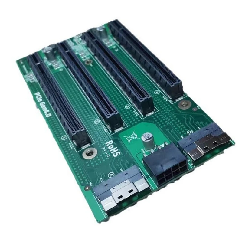 PCIe Adapters Card SFF-8654 8i to PCle x16 Gen4.0 4 Port Extension Card