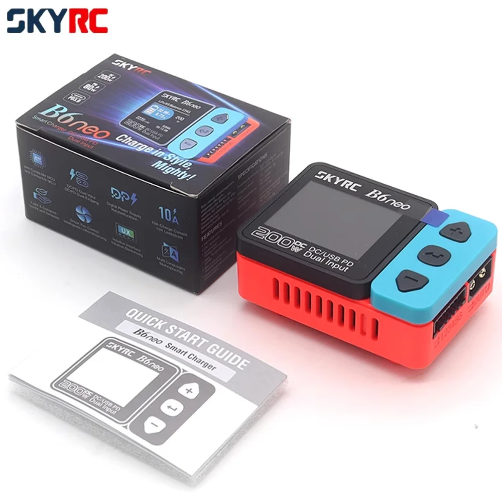 

SkyRC Sky RC B6 Neo DC 200W/ PD 80W Digital Balance Battery Charger/ Discharger XT60/ Type-C Port For 1-6S Lipo/LiFe/LiHV, NiMH