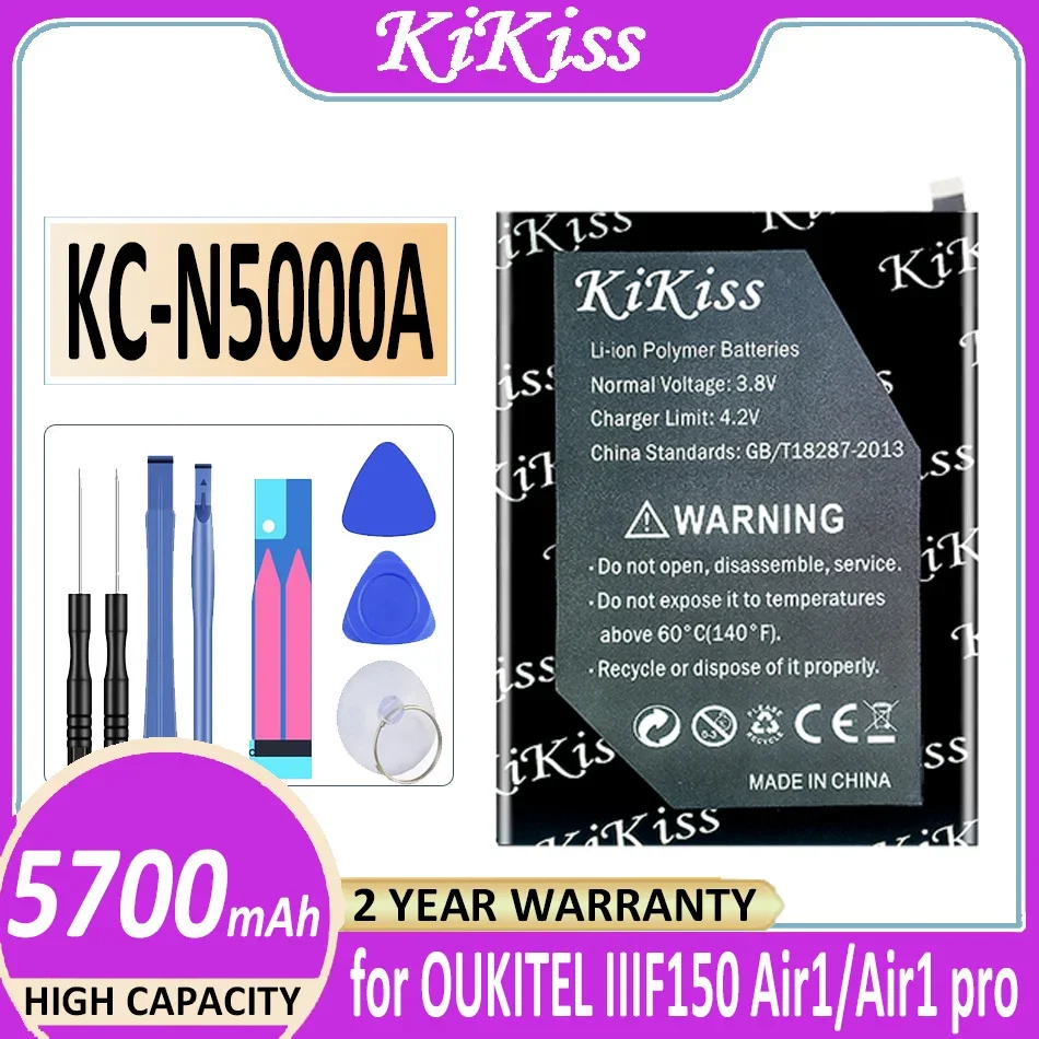 

KiKiss Battery KC-N5000A (Air1) 5700mAh for OUKITEL IIIF150 Air 1 pro Air1 pro 1pro Bateria