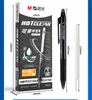 M&G 6pcs Retractable Erasable Gel Pens, 0.5mm Blue/Black Ink Gel Pen, Erasable Pen Make Mistakes Disappear, Premium Comfort Grip 6