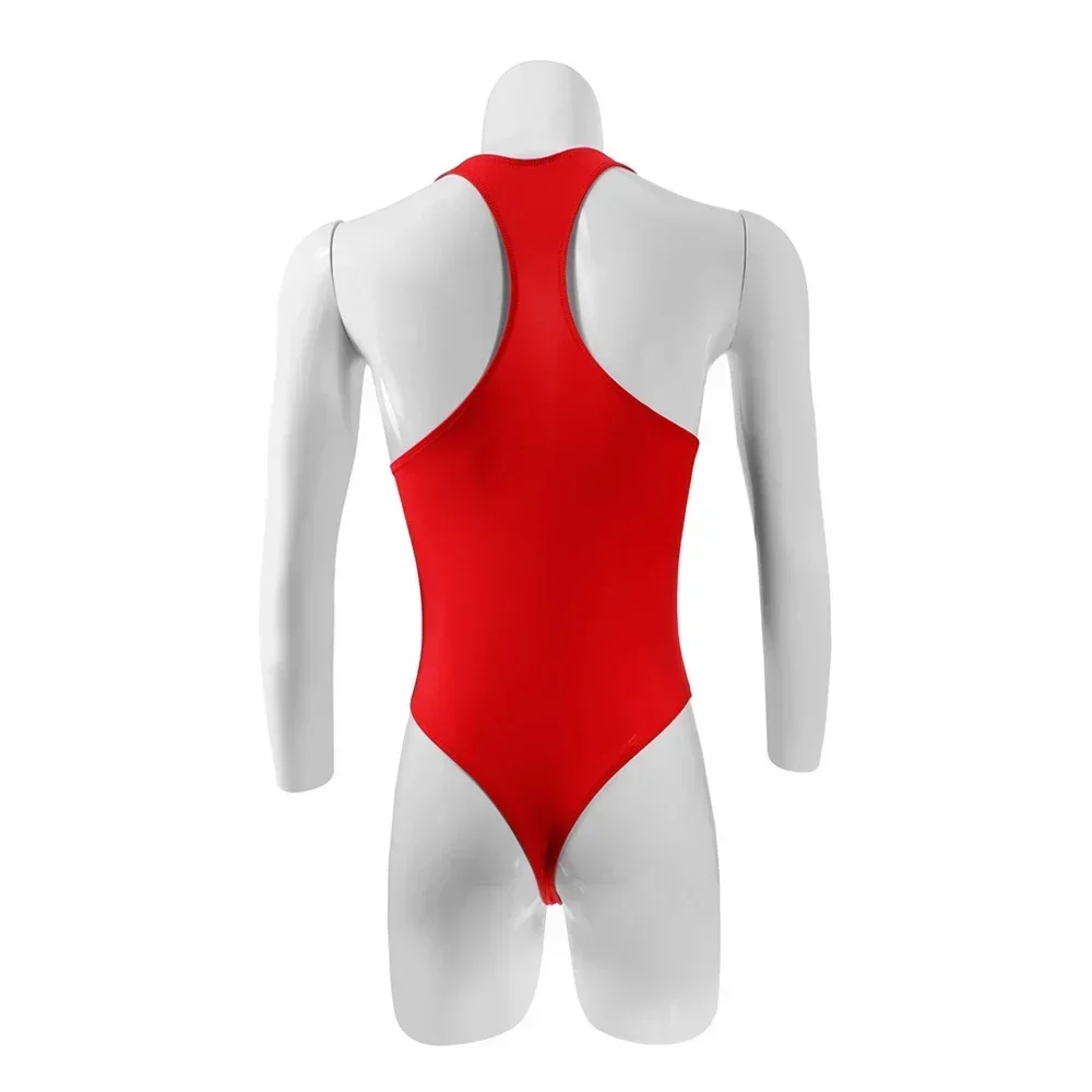 Mens Ice Silk Backless Singlet Jockstrap Bulge Thong Bodysuit Underwear Beach Bathing Suit Swimwear Fitness Running Jumpsuits men bodysuits