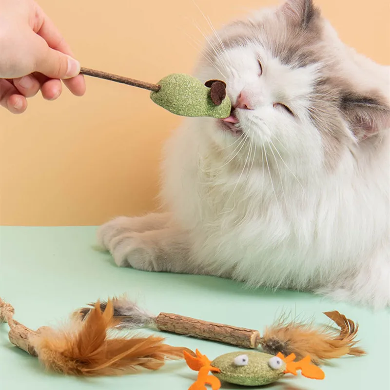 S16dec2b7ff9b4596867513fe75d1d3d1s Cat Toys Cartoons Mouse Fish Edible Safety Catnip Funny Cat Stick Molar Teeth Clean Teeth Game Pet Toy Pet Product Gift