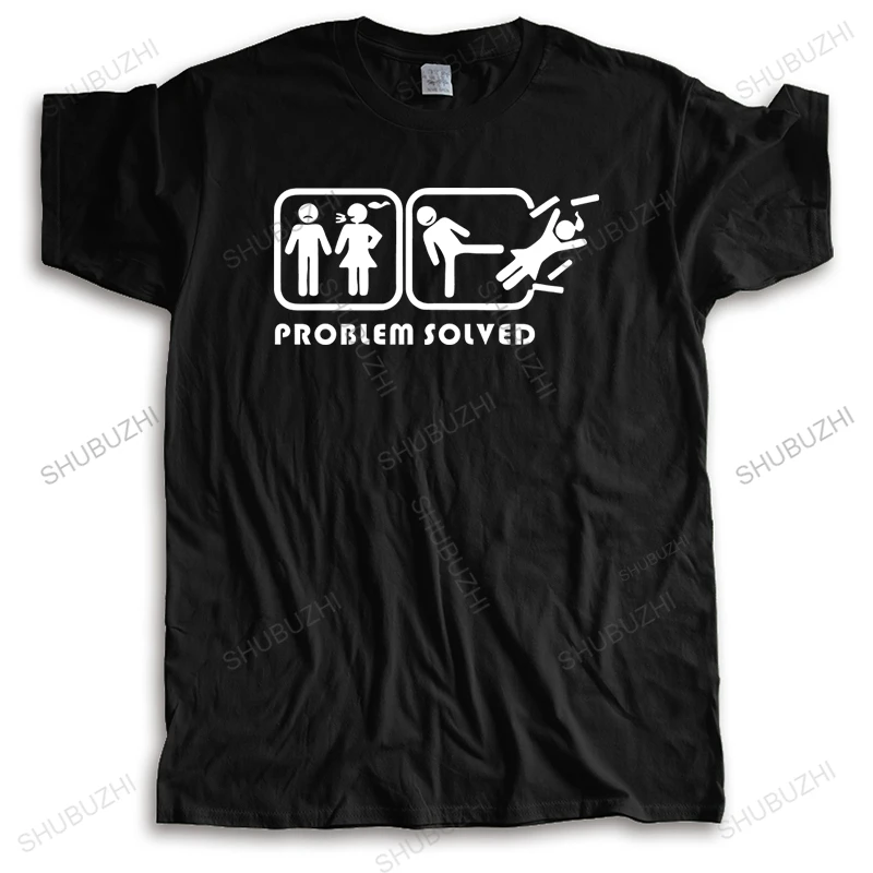 

Новая летняя футболка, черные топы для мужчин, футболка с круглым вырезом, разрешающая проблему, shubuzhi, Мужская футболка унисекс из искусственного хлопка