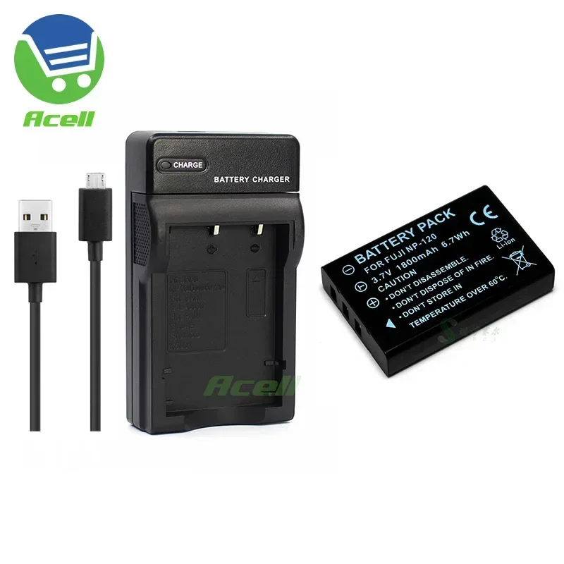Kastar Battery LCD Charger for NP-120 NP-120B Ordro HDV-D200 HDV-D300 HDV-D320