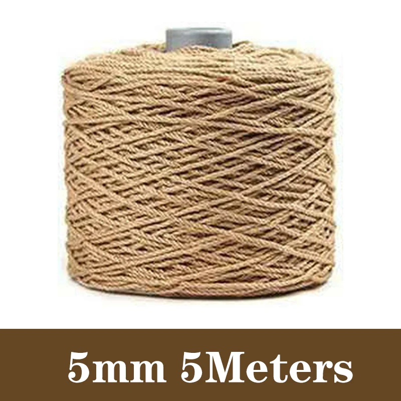 1/2/3/6/8/10mm Macrame Cord Rope String Natural Cotton Macrame Twisted Twine Braided Crafts Handwork DIY Home Textile Decoration 