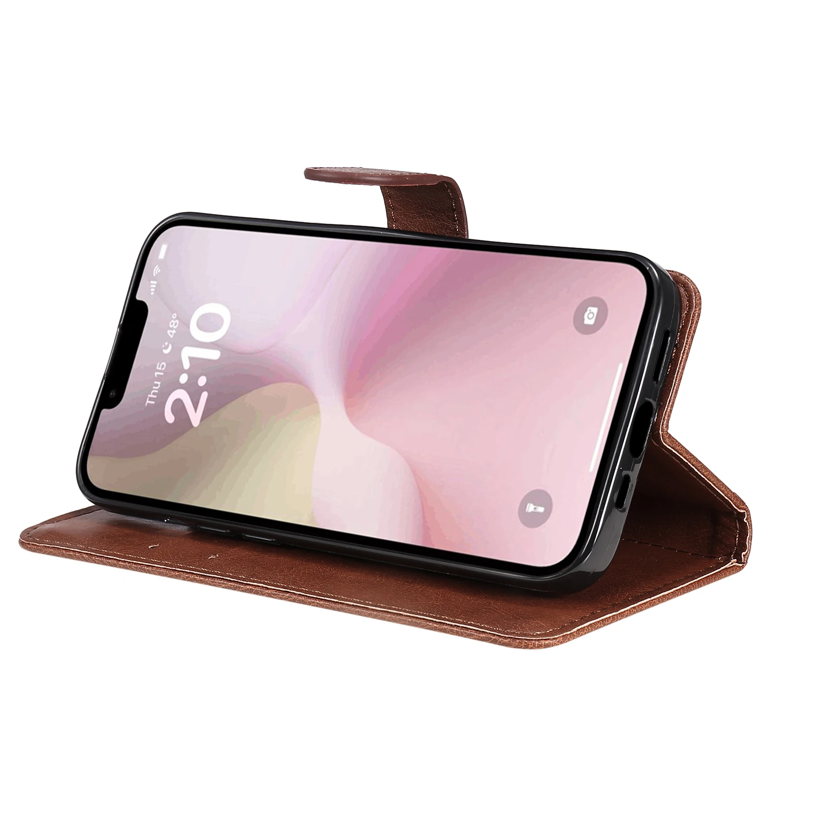 Leather Flip Wallet Phone Case with Stand and Card Holder - Protective Cover