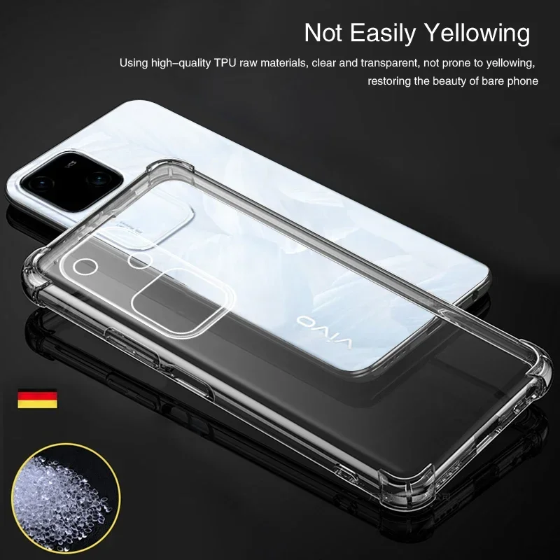 Luxury Clear Airbag Cover Cases for VIVO S18 S18E Pro 5G 360 Soft Air Bag Anti-fall Shockproof Armor VIVOS18Pro VIVOS18E Housing