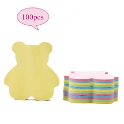 Vibrant Patterned Sticky Notes Set - 100 - Piece Creative Self - Adhesive Notepaper Collection (Bear)