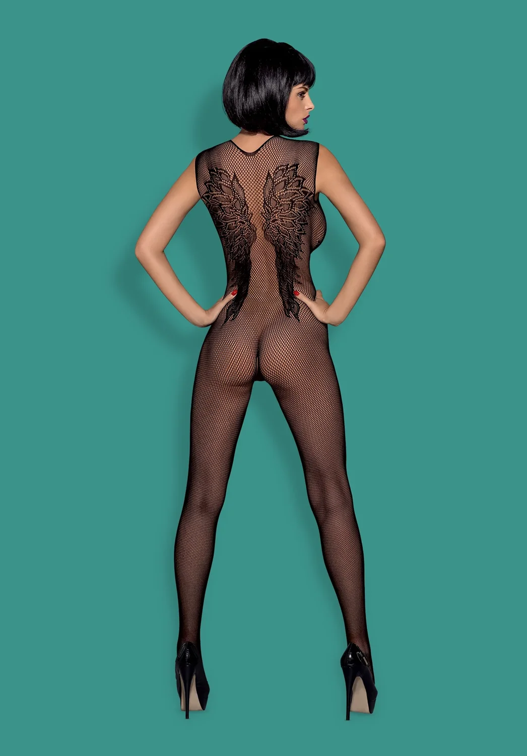 Erotic Lingerie Stockings Transparent Open Crotch Mesh Bodystocking Women Fishnet Babydoll Crotchless Porn Bodysuit Underwear A7