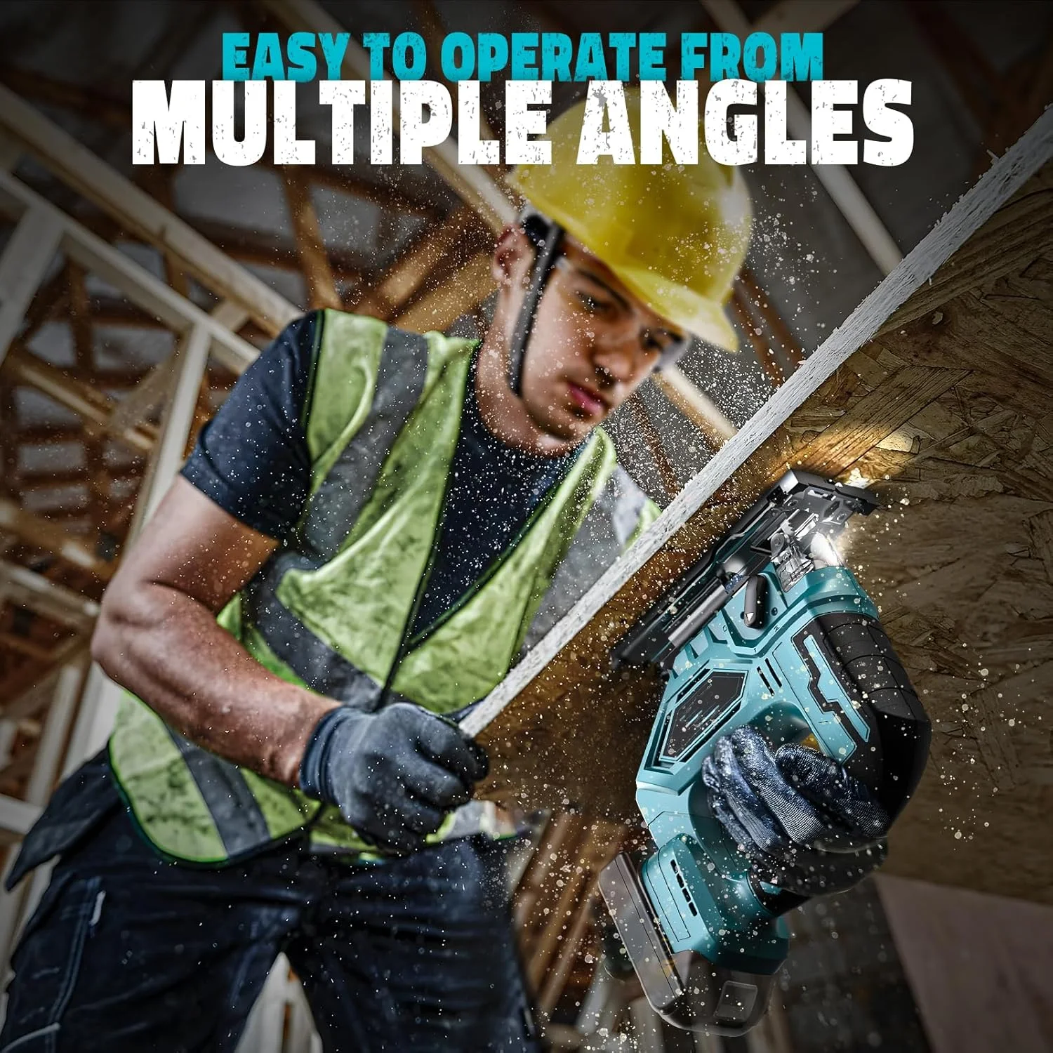 Electric Cordless Jig Saw Portable Multifunction Carpenter Power Tool 2900RPM Variable Speed Curved Saw For 18V Makita