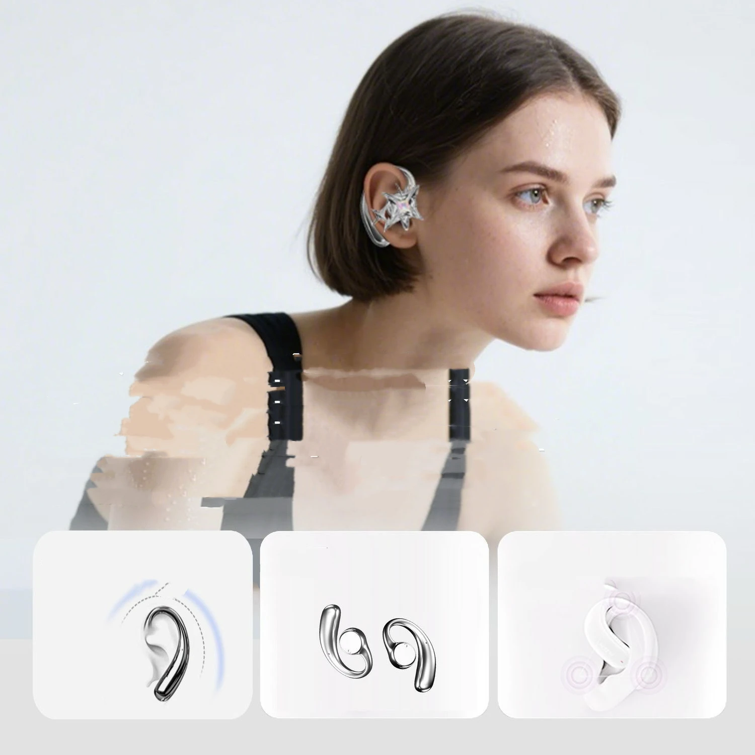 ERDU Bluetooth headphones with drill hanging ear wireless