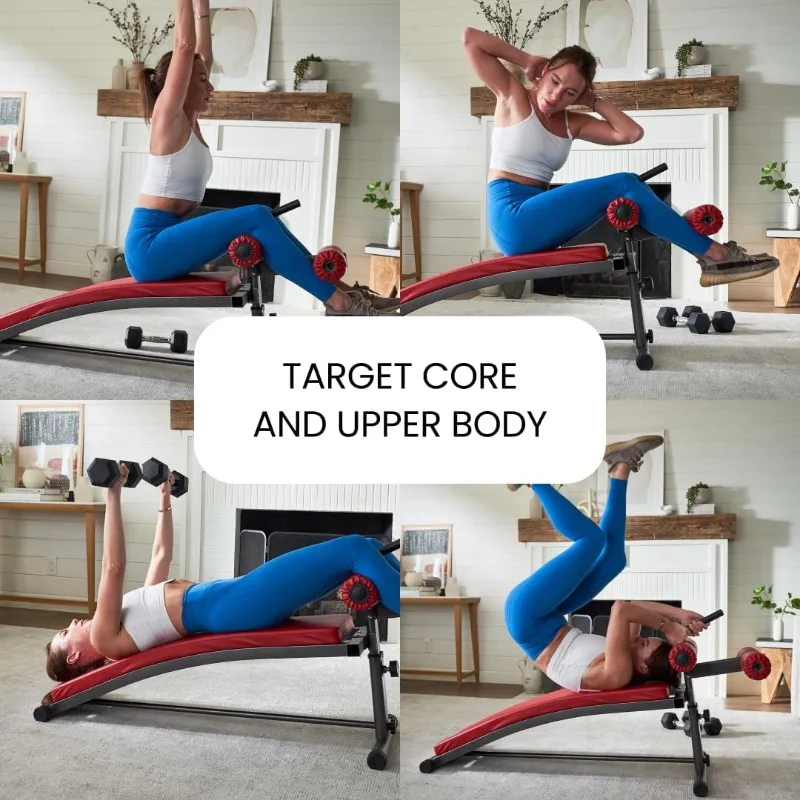 Finer Form Gym-Quality Sit Up Bench with Reverse Crunch Handle-Solid Ab Workout Equipment for Your Home Gym.