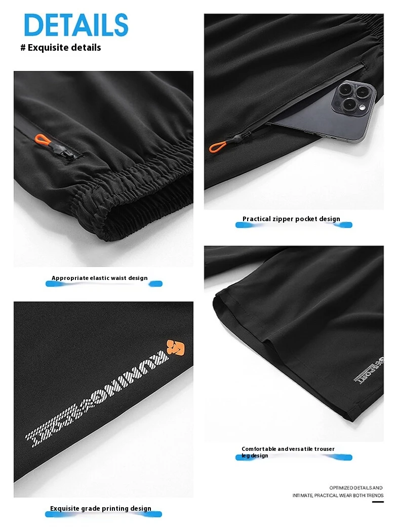Mens Quick-Dry Sports Shorts - Breathable Loose Mid-Length Running  Hiking Pants