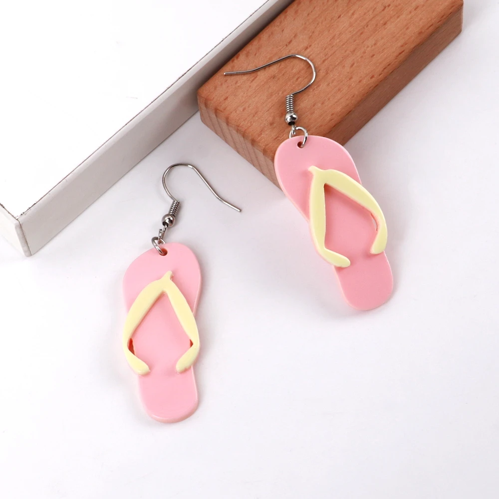 New Design Creative Funny Colorful Folding Chair Shape Pendant Earrings  Resin Acrylic Punk Toy Earrings for Women Girls Jewelry