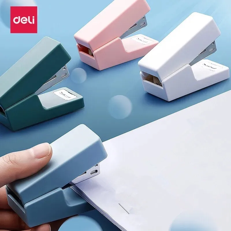 

Deli Mini Portable Manual Stapler 24/6 Staples Set School Office Supply Business File Biding Tool Student Bookbinding Stationery