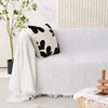 Woven Cotton Sofa Cover Blanket White Grey Sofa Towel for Living Room Furniture Decor Tapestry Couch Cover 2