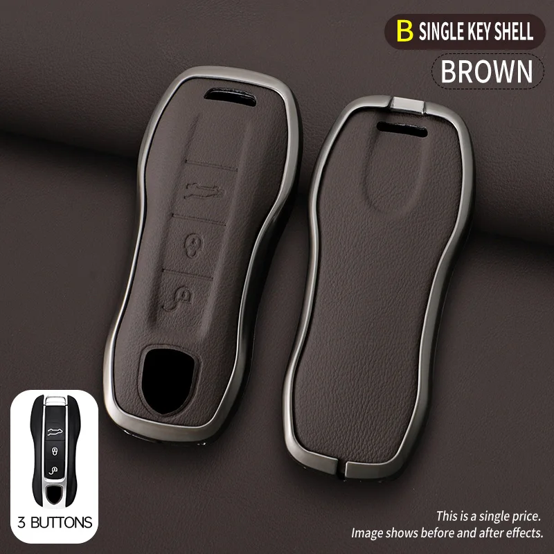 Portachiavi Porsche Macan Cover Chiave Porsche | 3 Pezzi | Stile Carbonio | Per Cayman/Macan/ Porsche Cayenne - Foto 8