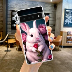 Charming Purple Hat Rabbit Transparent Phone Case Cover - Pixel 5 (B1)