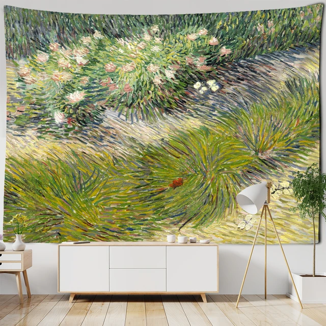 Paysage pastoral Van Gogh peinture à l'huile tapisserie tenture murale Simple Art esthétique salon décoration de la maison 2