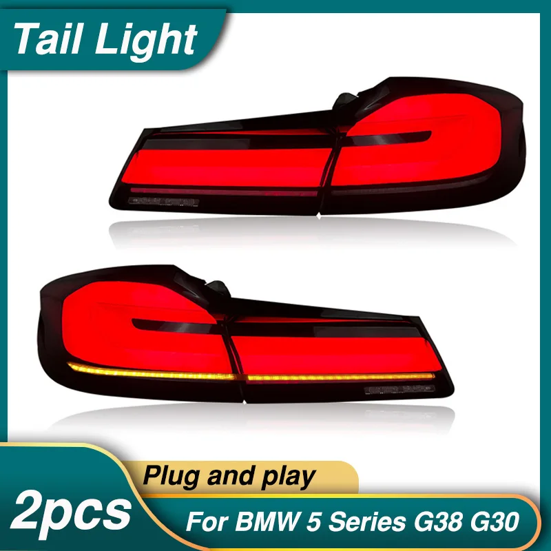 

Car Lights for BMW 5 Series G38 G30 Tail Light Led 2018-2020 Rear Lamp Stop Animation DRL Signal Automotive Accessorie 2pcs