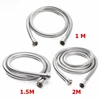 1m/1.5m/2m Flexible High Quality Shower Hose Stainless Steel Chrome Bathroom Water Head Shower Head Pipe Tool Shower Accessories 1