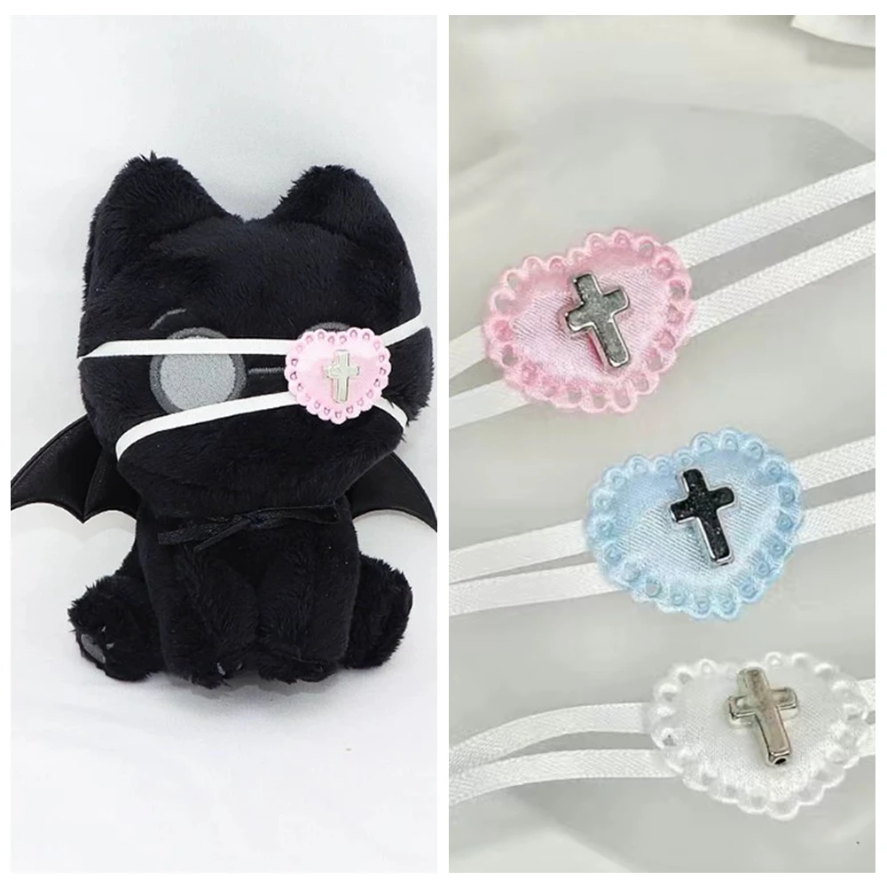 10cm Doll Dressup Accessories Cotton Stuffed Doll Andere Doll Love Cross Eye Mask Fashion Subculture Cosplay Photo Props