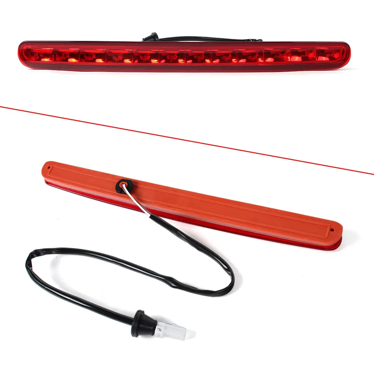 Derde Remlichten Auto Voor Fiat 500 Voor Convertible 2009-2019 68140780AA Auto LED Remlicht Hoge Extra Derde 3e Remlicht Hoog Gemonteerd Stoplicht 3e Remlicht(Zwart