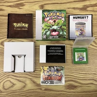 Pokemon Green GBC Game in Box for 16 Bit Video Game Cartridge Trainers Guide with Manuals Fan Made 1