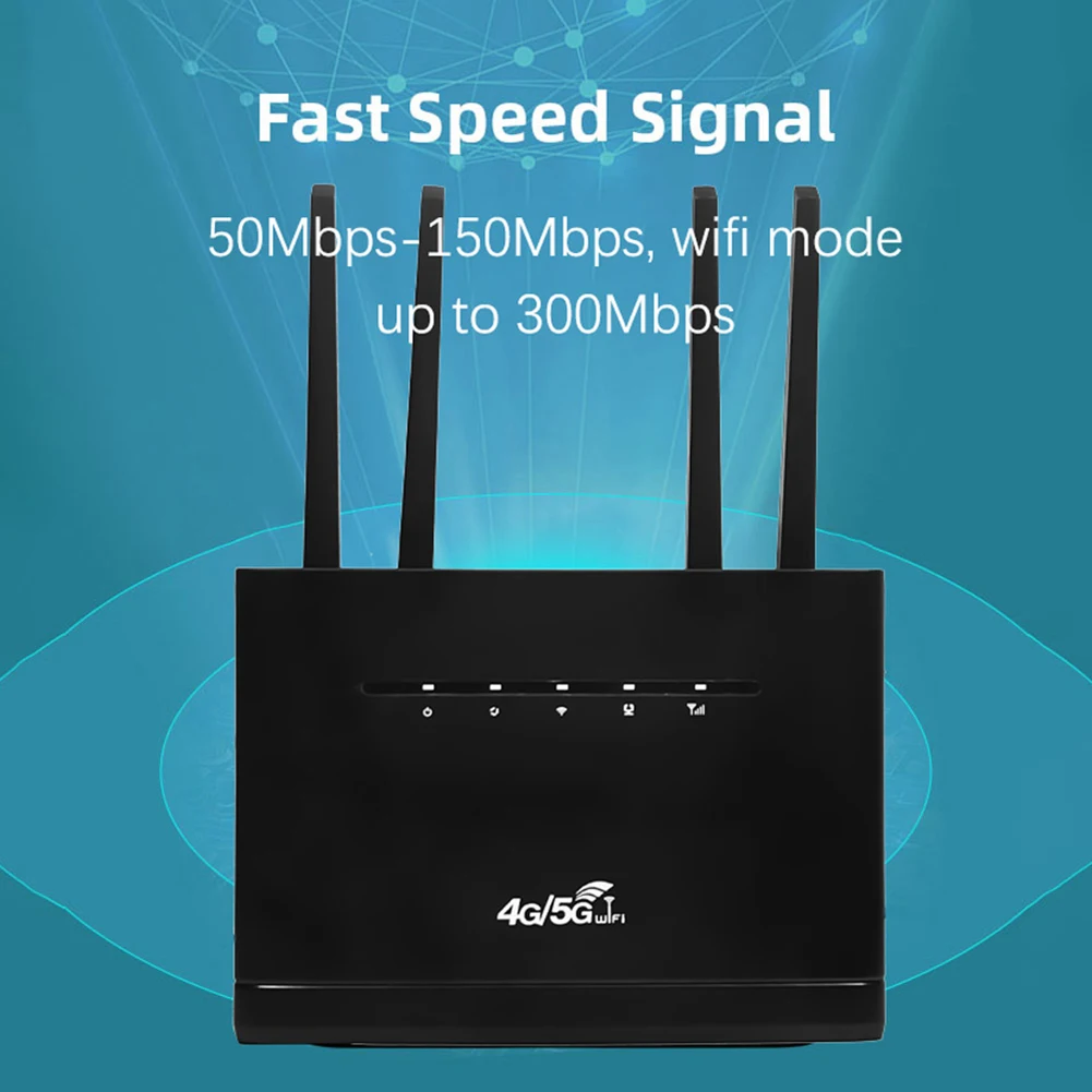 Roteador Wi-fi sem Fio com Cartão Sim Wr710 4g Lte Modem 300mbps Roteador Internet Rj45 Wan Lan Hotspot para Casa e Escritório - Imagem 4