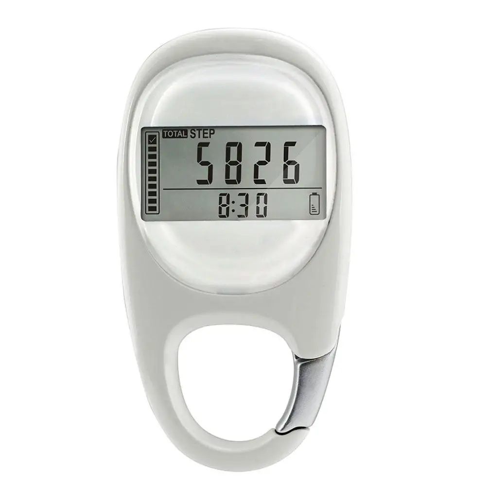 Bulk Abs 3D Pedometer Carabiner Running Fitness Tool Sports Accessories Step Counter Trackers Walking Monitor Health Gadgets