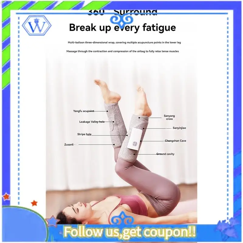 Leg Massage Air Compression Massage With Heat Cordless Leg Massager For Circulation And Pain Relief Calf Massager 2PCS