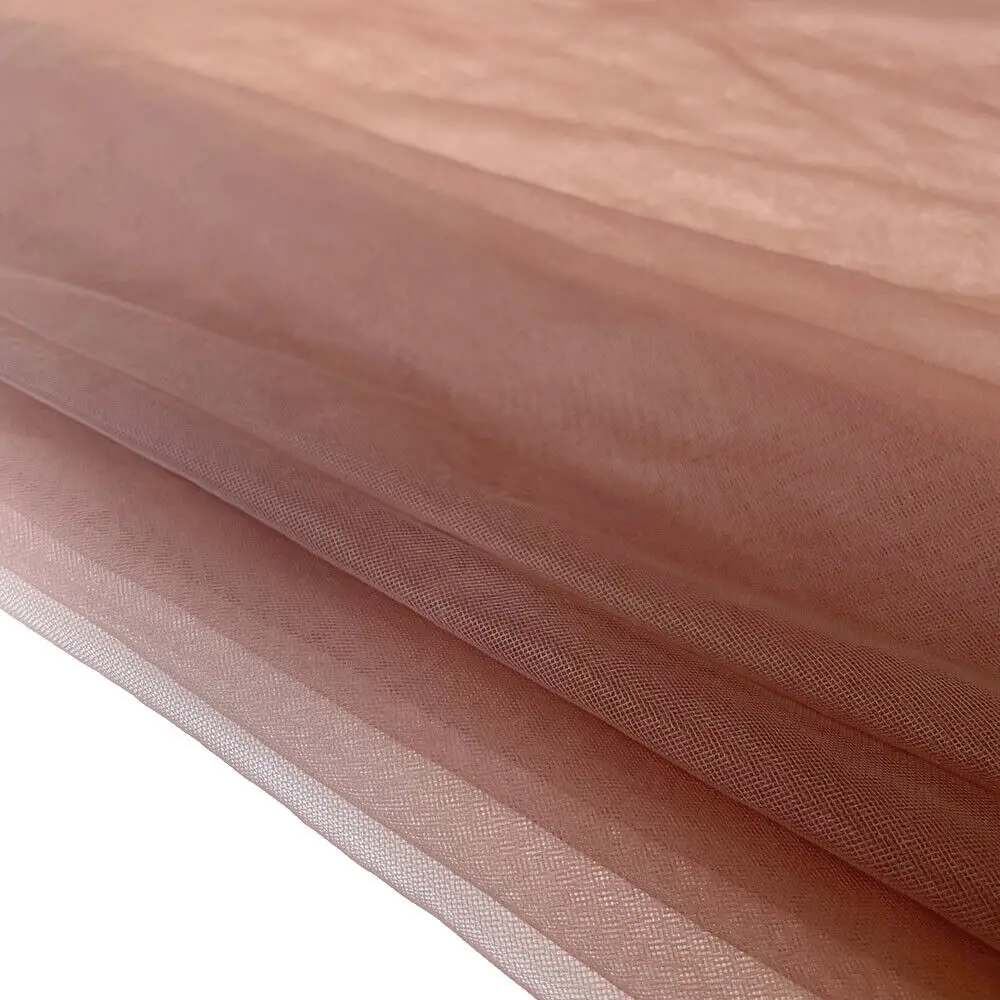 1 Yard brauner nackter Nylon-Tüllstoff, superweiches, feines Netz, DIY, Nähen, Festzug, Hochzeit, Dekoration, Mädchen-Geburtstagskleid-Material – Detail 7