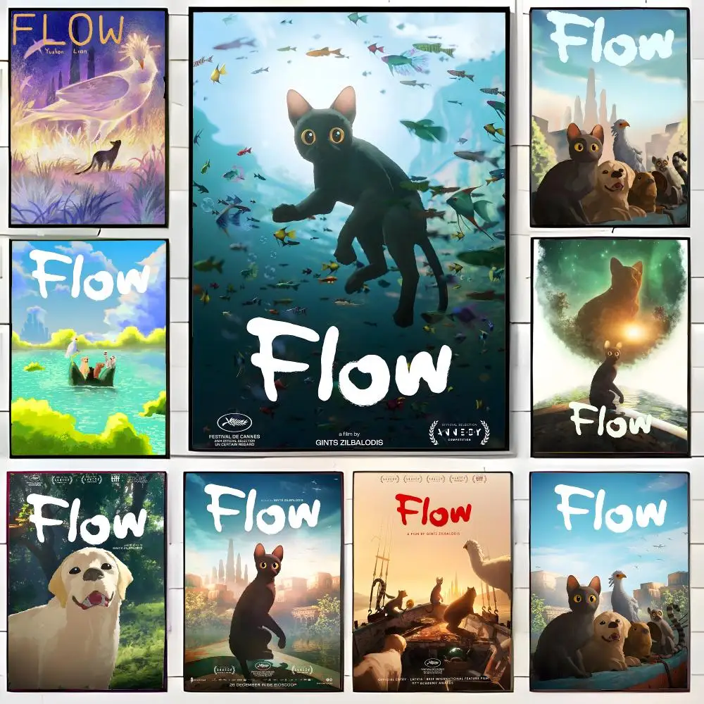 Flow Poster Wall Art Print - Decorative Mural & Home Decor Gift (Unframed)