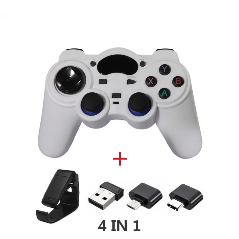 2.4G Wireless Game Controller Joystick Gamepad with OTG Converter for PS3 Android TV Box Raspberry Pi 4 Retropie Retroflag NESPi 