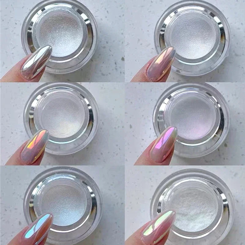Moonlight Mirror Nails Powder Fine Glitters Metallic Effect Pigments Gel Polish Chrome Holographic Manicure Nail Powders Nail Glitter
