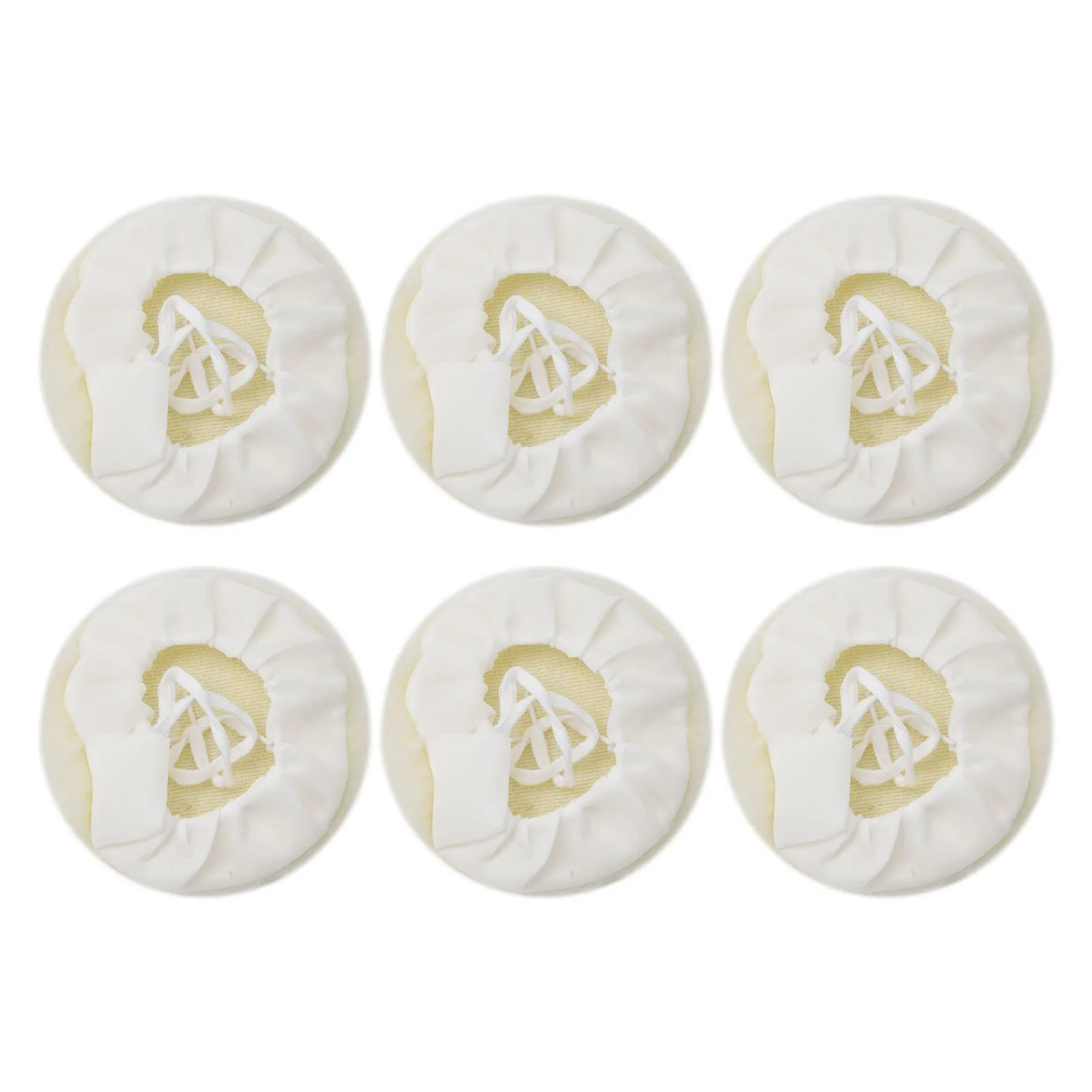 

6 Pcs 5inch Car Lambs Wool Bonnet Buffing Wheel Pad Buffer Polishing Polisher Pad For Car Cleaning Tools Parts