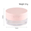 Portable Loose Powder Box with Makeup Puff Plastic 20g Empty Loose Powder Pot With Mirror Travel Makeup Cosmetics Container 6