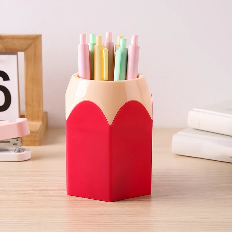 Vibrant Multifunctional Round Desktop Pen Holder & Organizer