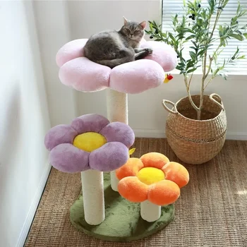 Cat Climbing Frame Flower Nest and Tree 1