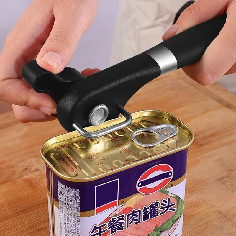 Easy Can Opener Stainless Steel Manual Professional Effortless Can Tin Jar Openers With Turn Knob Household Kitchen Useful Tools