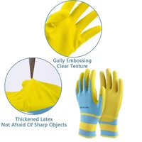 12 PCS Blue Safety Work Gloves Non-slip Wear-resistant Breathable Nitrile Gloves Rubber Protective Equipment Soft Puncture Proof 2