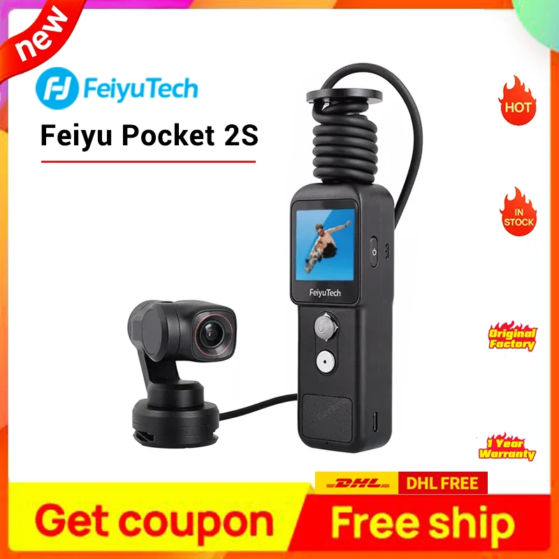 FeiyuTech Feiyu Pocket 2S 3-осевая Карданная камера Разделенная конструкция магнитное
