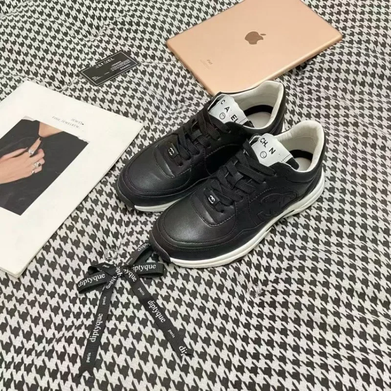 Thick Soled Casual Board Shoes for Spring and Summer, New Breathable and Versatile Round Toe Sports Style White Shoes 5