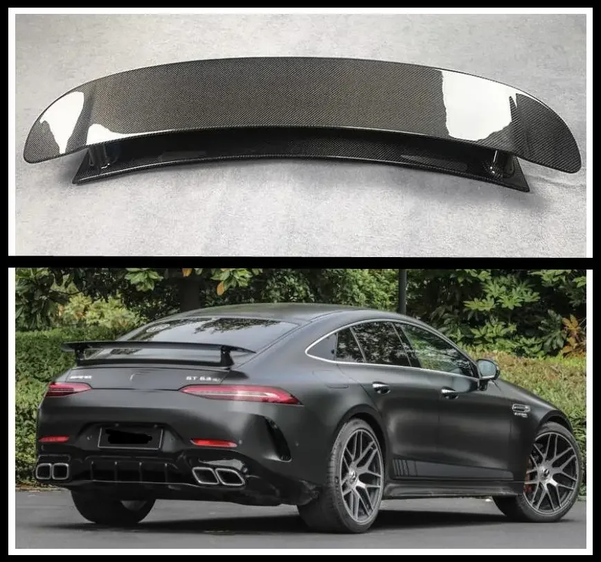 

Для Mercedes Benz AMG GT43 GT50 GT53 GT63 2019-2023 OEM GT Стиль Настоящее углеродное волокно задние губы крыло багажник губа спойлер кузов комплект