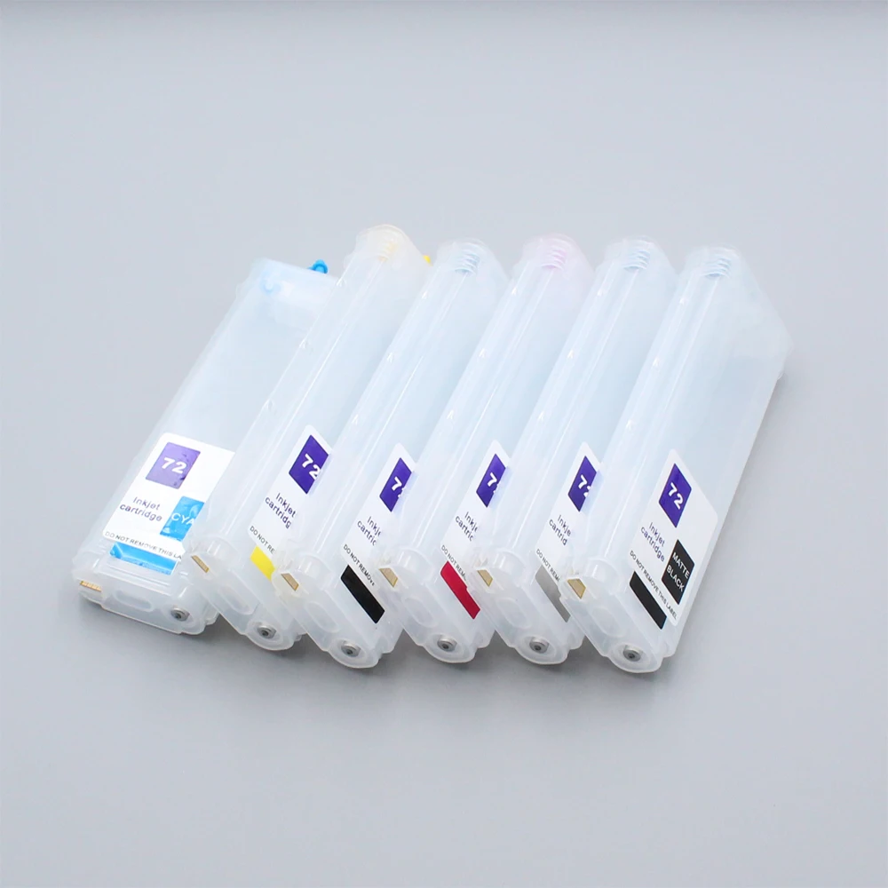 

Refillable Ink Cartridge HP72 for HP Designjet T610 T620 T770 T790 T795 T1100 T1120 T1200 T1300 T2300 Printer With ARC Chip